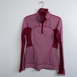 LULULEMON Run For Gold 1/2 Zip Pullover size 10 Heathered Bumble Berry EUC Yoga
